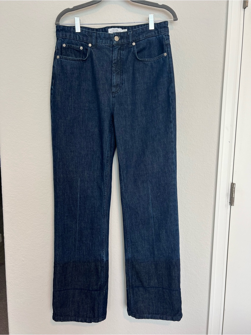 & Other Stories Paris Atelier Dark Wash Wide Leg Jeans High Rise - Picture 2 of 6